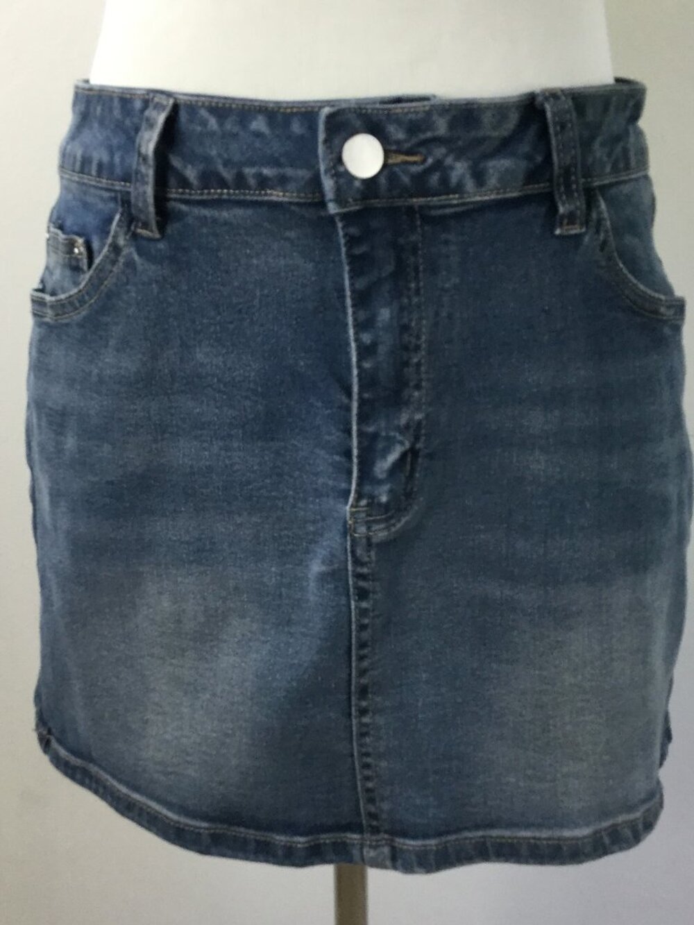 Romwe Denim Mini Skirt l